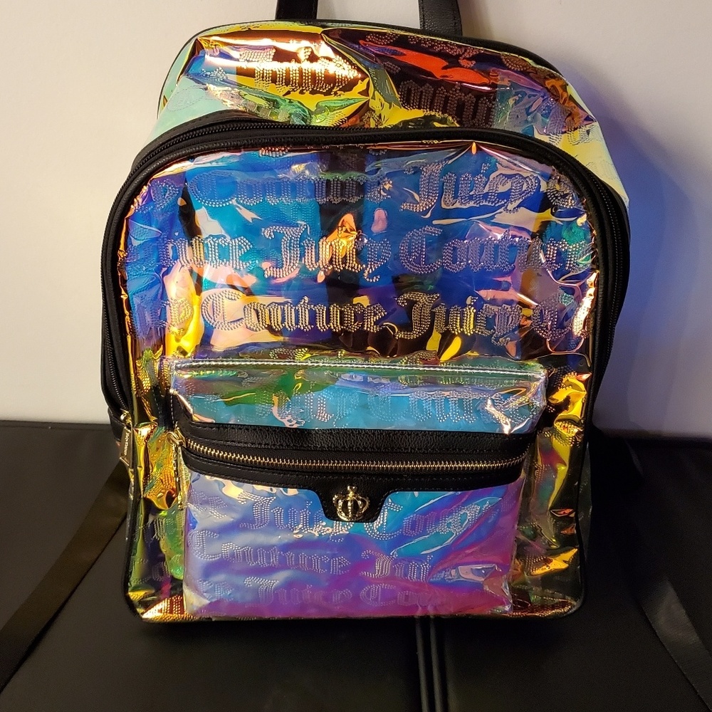 Holographic Juicy Couture backpack